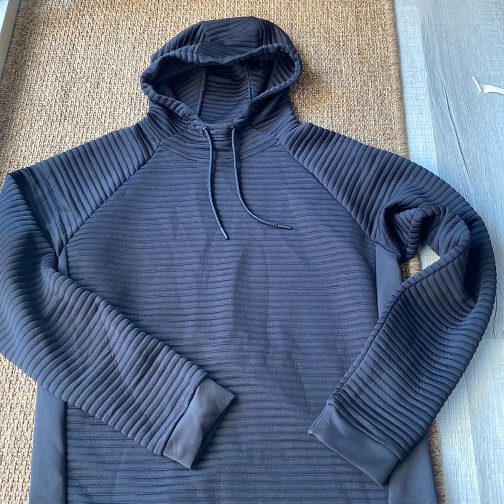 Black ribbed athletic sweatshirt Apana